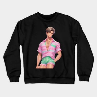 Ken Barbie Doll Pastel Beach Outfit Crewneck Sweatshirt